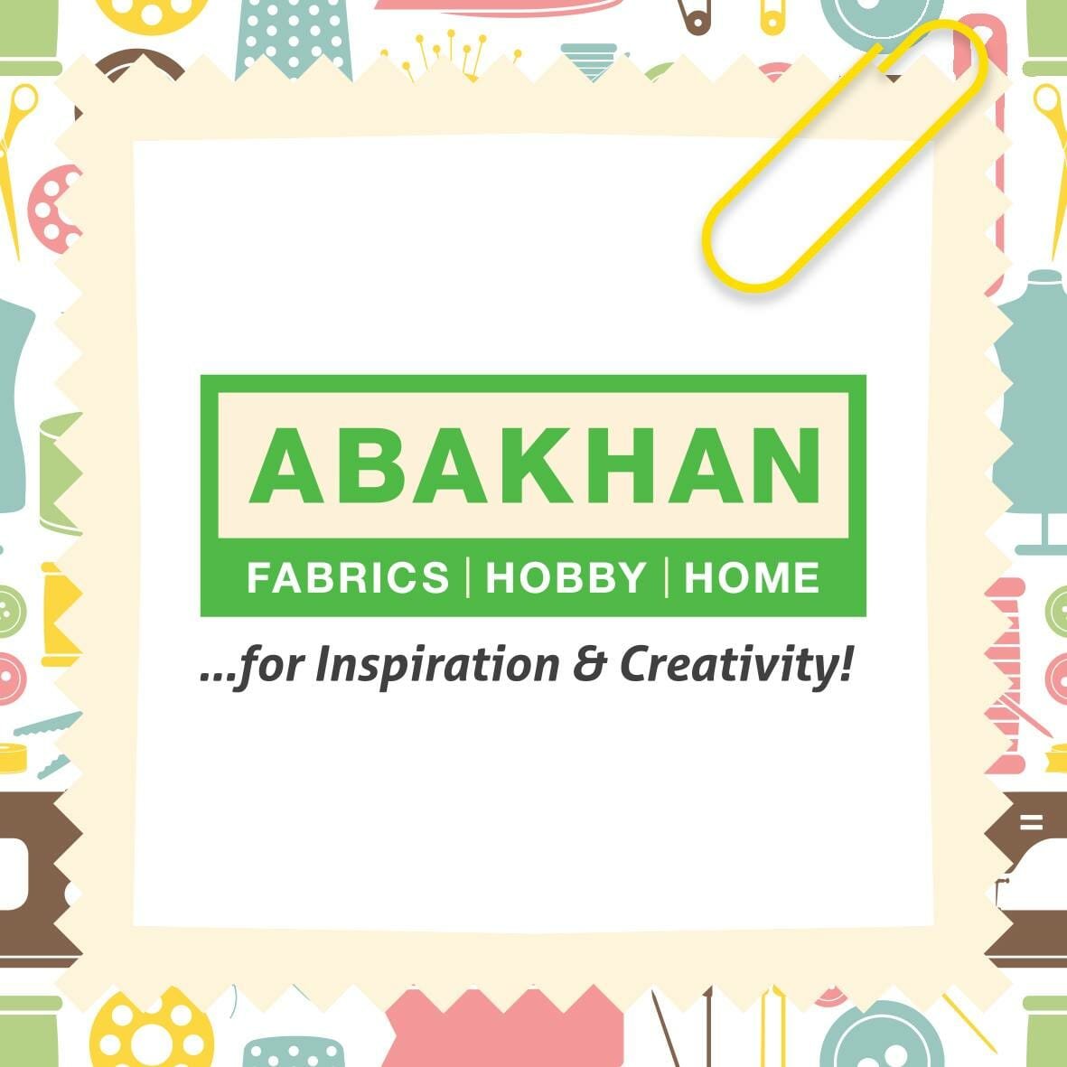 Abakhan Fabrics, Hobby & Home Logo