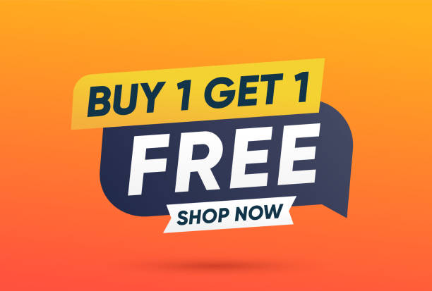 Buy one get one free. Banner Sale vector template