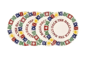 deck the halls christmas plate set emma bridgewater