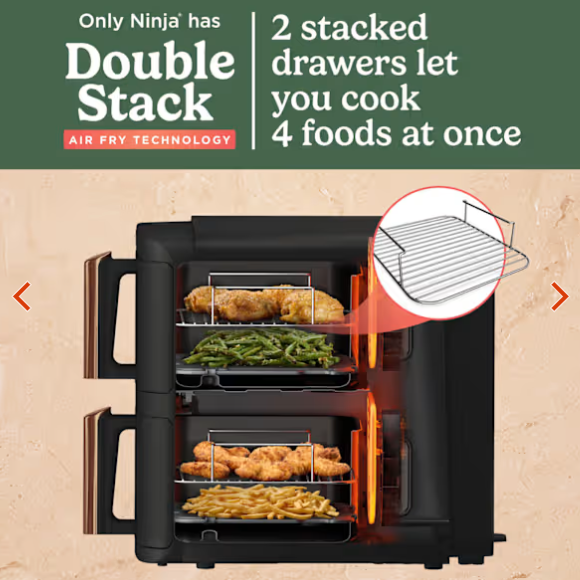 £70 Off Ninja Double Stack XL Air Fryer SL400UKCP